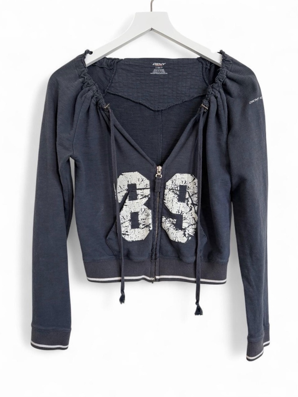 Y2K DKNY Active Women’s Cropped Zip-Up Sweatshirt Size S